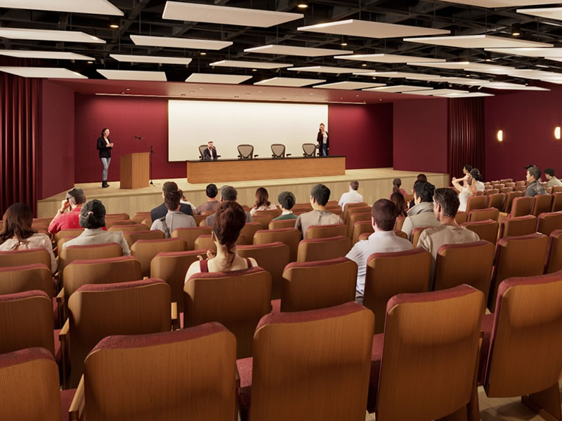 Construção de anfiteatro e 
centro de convenções